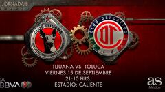 Tijuana vs Toluca en vivo: Liga MX, Apertura 2023 hoy en directo