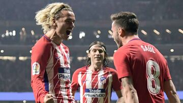 Griezmann y Sa&uacute;l celebran un gol. 