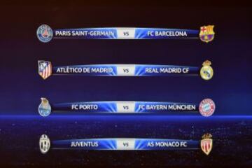 Sorteo de los cuartos de Champions en imágenes