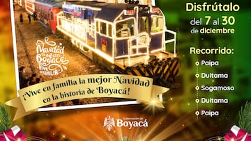 Estas son las fechas, ciudades y horarios de funcionamiento del Tren Navideño de Boyacá. Foto: Gobernación de Boyacá.