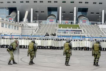 Simulacro de las fuerzas de seguridad rusas.