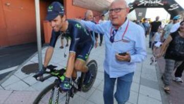 Valverde, en el Campeonato de España de Ciclismo en Ponferrada.