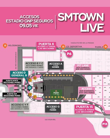 SMTOWN México 2025: rutas, estacionamiento y cómo llegar al Estadio GNP Seguros