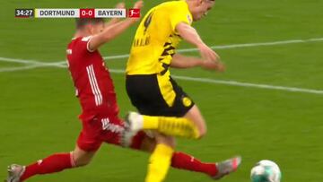 La lesión de Kimmich al intentar parar en carrera a Haaland