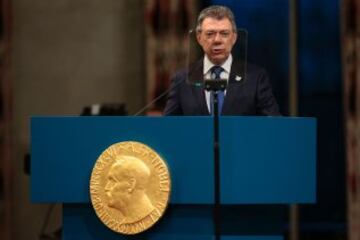 Juan Manuel Santos recibe el premio al Nobel de la Paz