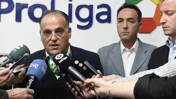 Tebas: "¿El tifo del Bernabéu? Yo quizá no lo hubiera hecho..."