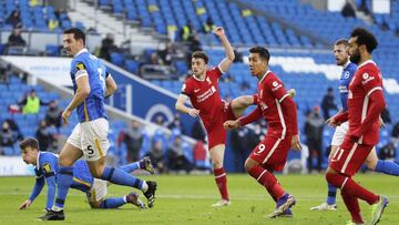 El Liverpool pincha en Brighton a pesar de Diogo Jota