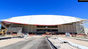 Obras del Wanda Metropolitano. 