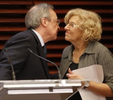 Florentino Pérez y Manuela Carmena. 