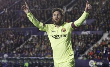 Messi bagged a hat trick against Levante