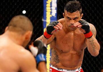 Vitor Belfort durante un combate.