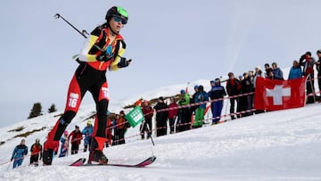 Mar&iacute;a Costa D&iacute;ez compite en la prueba de esqu&iacute; de traves&iacute;a durante los Juegos Ol&iacute;mpicos de la Juventud de Lausana.