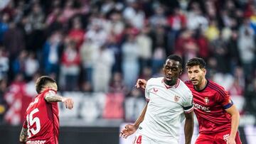 Boubakary Soumaré, en el choque liguero en el Sánchez-Pizjuán ante Osasuna.