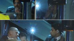 Las caras de Al Khelaifi en el autobús del PSG lo decían todo