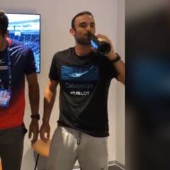El brindis de Cabal y Farah tras ganar su segundo Gran Slam