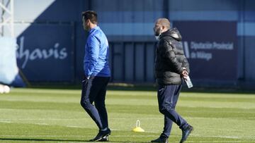 José Alberto durante el entrenamiento de este sábado.