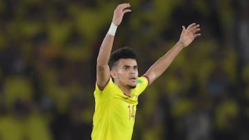 Luis Díaz en un partido de la Selección Colombia.