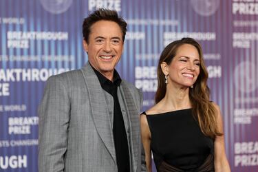 Robert Downey Jr. and his wife Susan Downey attend the Breakthrough Prize awards in Los Angeles, California, U.S., April 13, 2024. REUTERS/Mario Anzuoni
