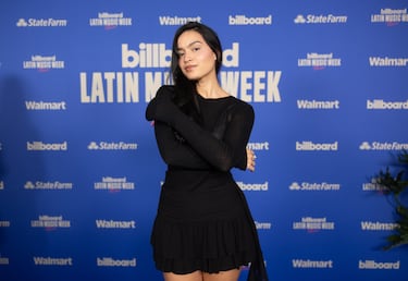 Riza Godoy posa en la alfombra roja de los Billboard Latin Music Week 2025 celebrados en Miami.