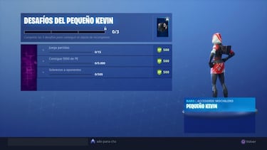 Fortnite Battle Royale: Desafíos del Pequeño Kevin