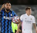Inter de Vidal y Alexis cayó ante el Madrid y complicó su clasificación
