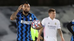 Inter de Vidal y Alexis cayó ante el Madrid y complicó su clasificación
