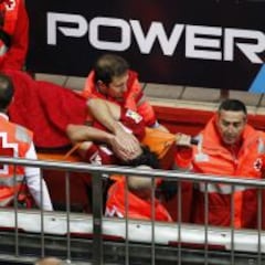 Tiago, operado de una fractura en el tercio medio de la tibia