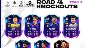 FUT FIFA 22: desvelado el equipo 2 de Road to the Knockouts con De Jong, Reus y más