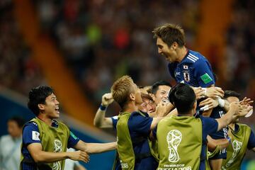 0-1. Genki Haraguchi celebró el primer gol.