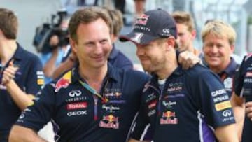 AMIGOS. Horner siempre ha sido un apoyo para Vettel.