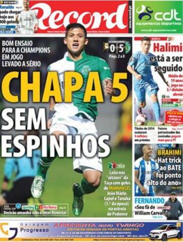 Portadas de la prensa deportiva