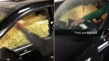 El novato Jaylen Brown sufrió una novatada muy pesaba en los Celtics. Sus compañeros llenaron su coche de palomitas de maíz.