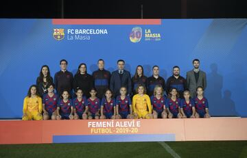 Equipo del FC Barcelona alevín E femenino.