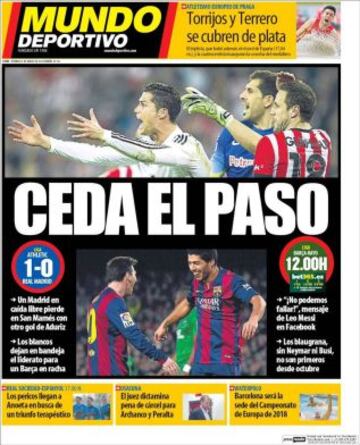 Portadas de la prensa deportiva