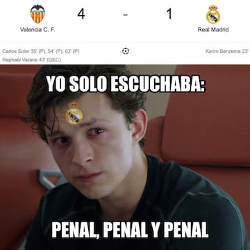 Los mejores memes de la derrota del Real Madrid en Valencia