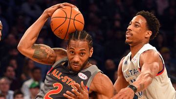 Kawhi Leonard y DeMar DeRozan, en el All Star 2017, podrían protagonizar el traspaso bomba del mercado de verano 2018 en la NBA.