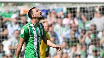 Borja Iglesias, ante el Mallorca.
