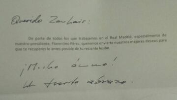 Feddal hace pública la carta que el Madrid le envió por su lesión