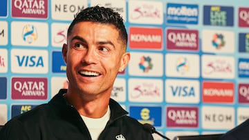 The Portuguese star appeared before the media in advance of the Asian Champions quarterfinal match against Al Ain.