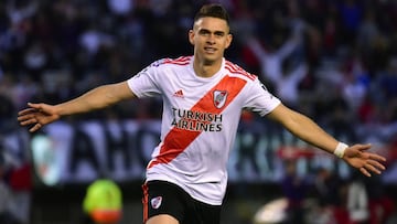 Borré marca doblete en dos minutos y River gana en Liga