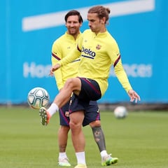 Primera sesión del Barça post-confinamiento sin el liderato