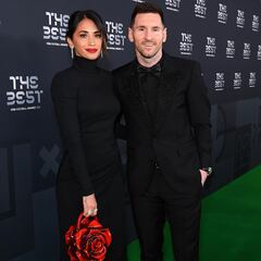 El lujoso look de Messi y Antonela Roccuzzo en los premios The Best