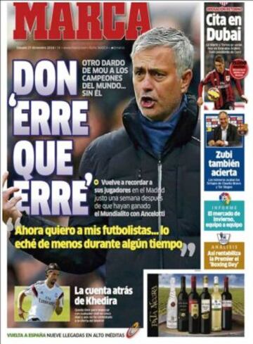 Portadas de la prensa deportiva