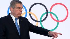 Thomas Bach, President of the International Olympic Committee (IOC) attends a news conference after an Executive Board meeting in Lausanne, Switzerland, March 4, 2020. REUTERS/Denis Balibouse