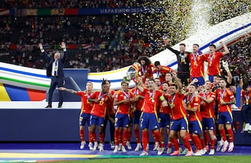 La Selección celebra la Eurocopa.