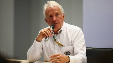 SOCHI, RUSSIA - OCTOBER 10: FIA Race Director Charlie Whiting attends a FIA press briefing regarding the Japanese Grand Prix after practice ahead of the Russian Formula One Grand Prix at Sochi Autodrom on October 10, 2014 in Sochi, Russia. (Photo by Paul Gilham/Getty Images)