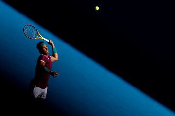 Imagen del encuentro del Open de Australia de 2022 entre Rafael Nadal y el alemán Yannick Hanfmann.