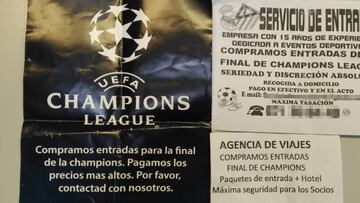 Las octavillas de los 'reventas'.