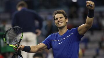 Rafa Nadal satisfecho por su nivel en el Masters 1.000 de Shangai.