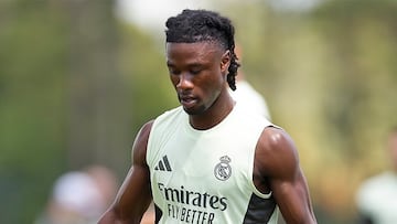 Camavinga entrenando en el Mundial de Clubes.